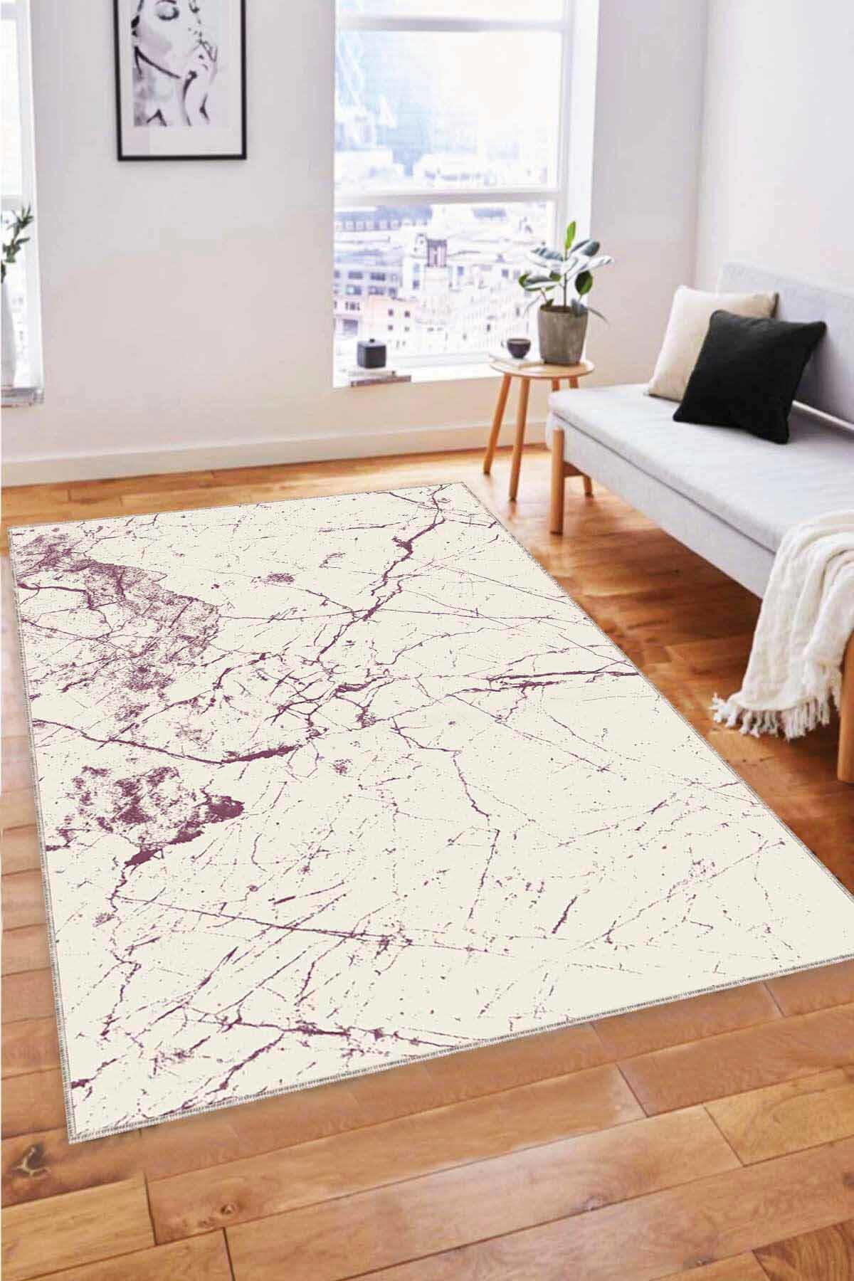 Viva Home MR03 Çok Renkli 7 mm Mikropolyester Yıkanabilir İnce Kaymaz Dikdörtgen Makine Dokuma Salon Halısı 180x180 cm
