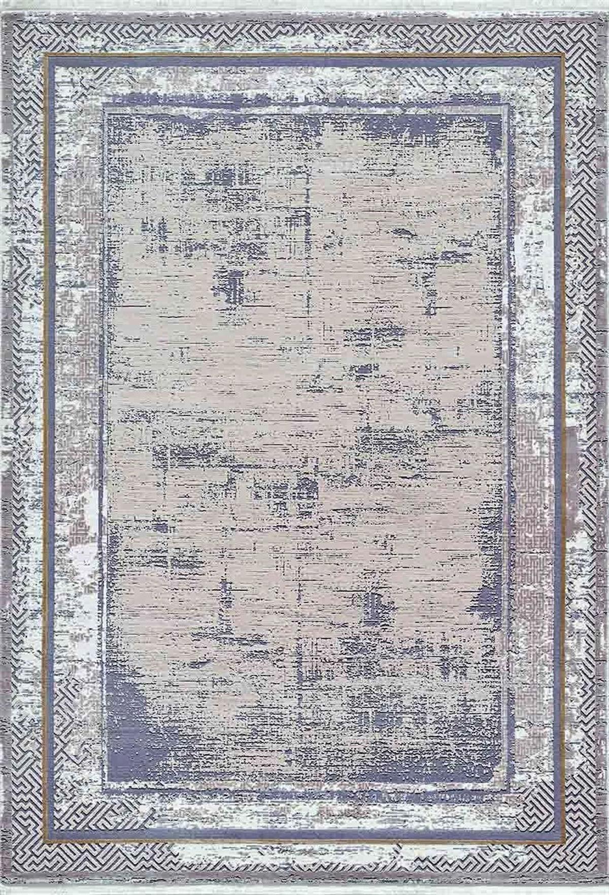 Artemis Halı Couture 867B Gri 7 mm Akrilik Yıkanabilir İnce Kaymaz Jüt Taban Dikdörtgen Makine Dokuma Salon Halısı 160x230 cm