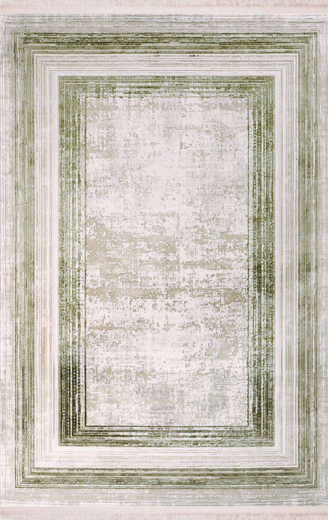 Nexus Nalia 4005A Yeşil 8 mm Akrilik Yıkanabilir İnce Dikdörtgen Makine Dokuma Salon Halısı 120x180 cm