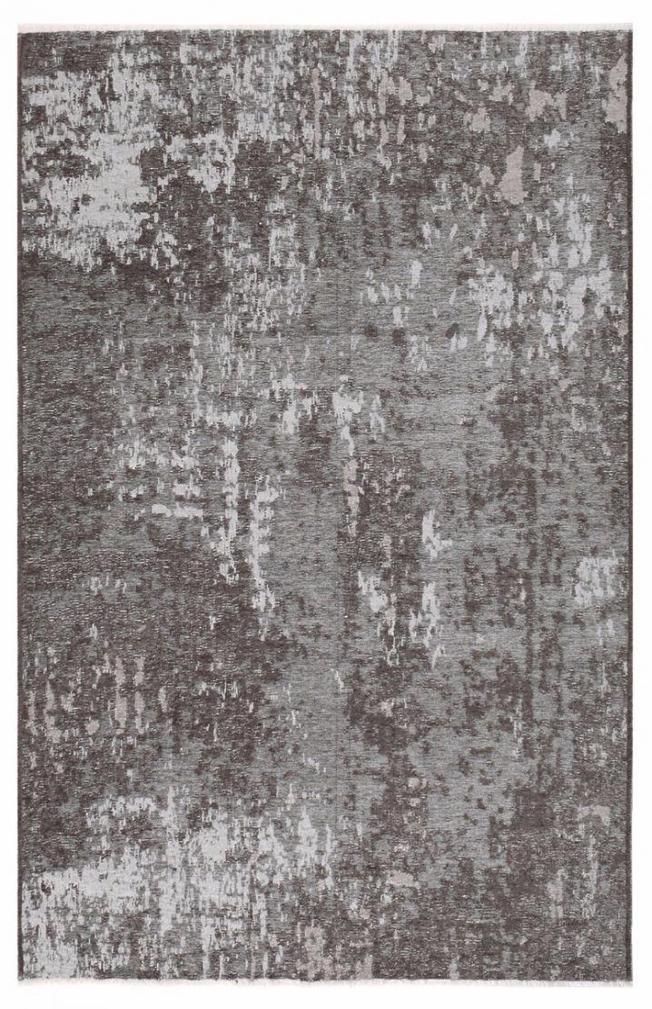 Kilim Dükkanım Moretti Side 10407 Gri 1 mm Pamuk Antibakteriyel Yıkanabilir İnce Kaymaz Dikdörtgen Makine Dokuma Salon Halısı 40x60 cm