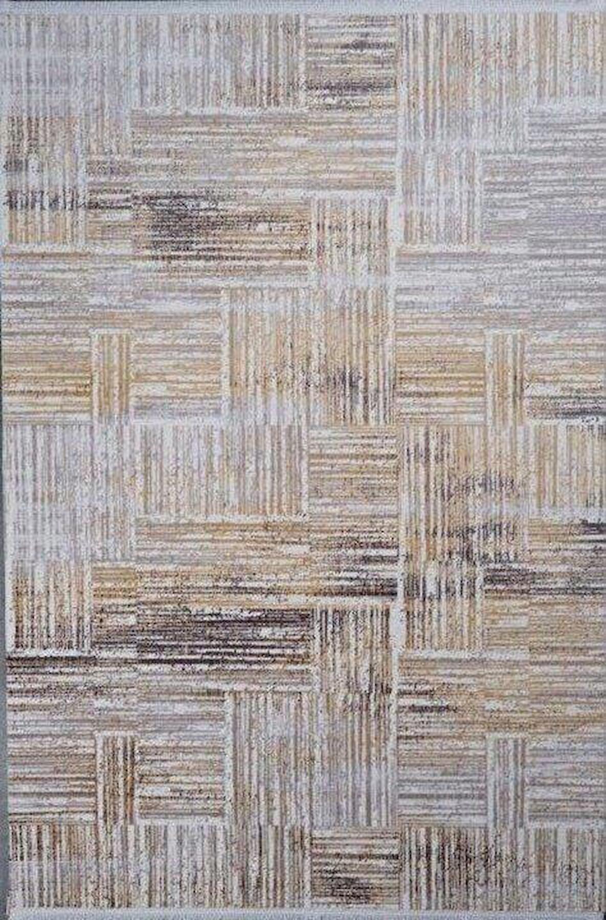 Gümüşsuyu Viera 15594 Sarı 7 mm Akrilik Antibakteriyel Yıkanabilir İnce Kaymaz Dikdörtgen Makine Dokuma Salon Halısı 120x200 cm