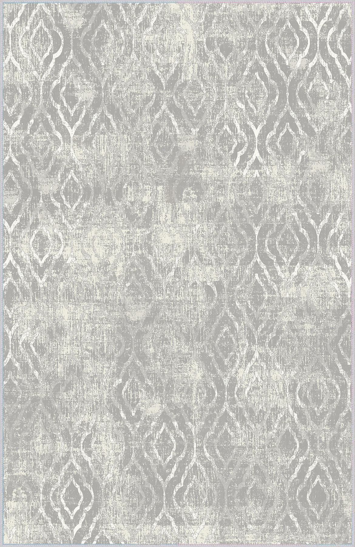 Rovigo Home RVG1653 Gri 8 mm Polyester Antibakteriyel-Leke Tutmaz-Toz Tutmaz Yıkanabilir İnce Kaymaz Dot Taban Dikdörtgen Makine Dokuma Salon Halısı 80x300 cm