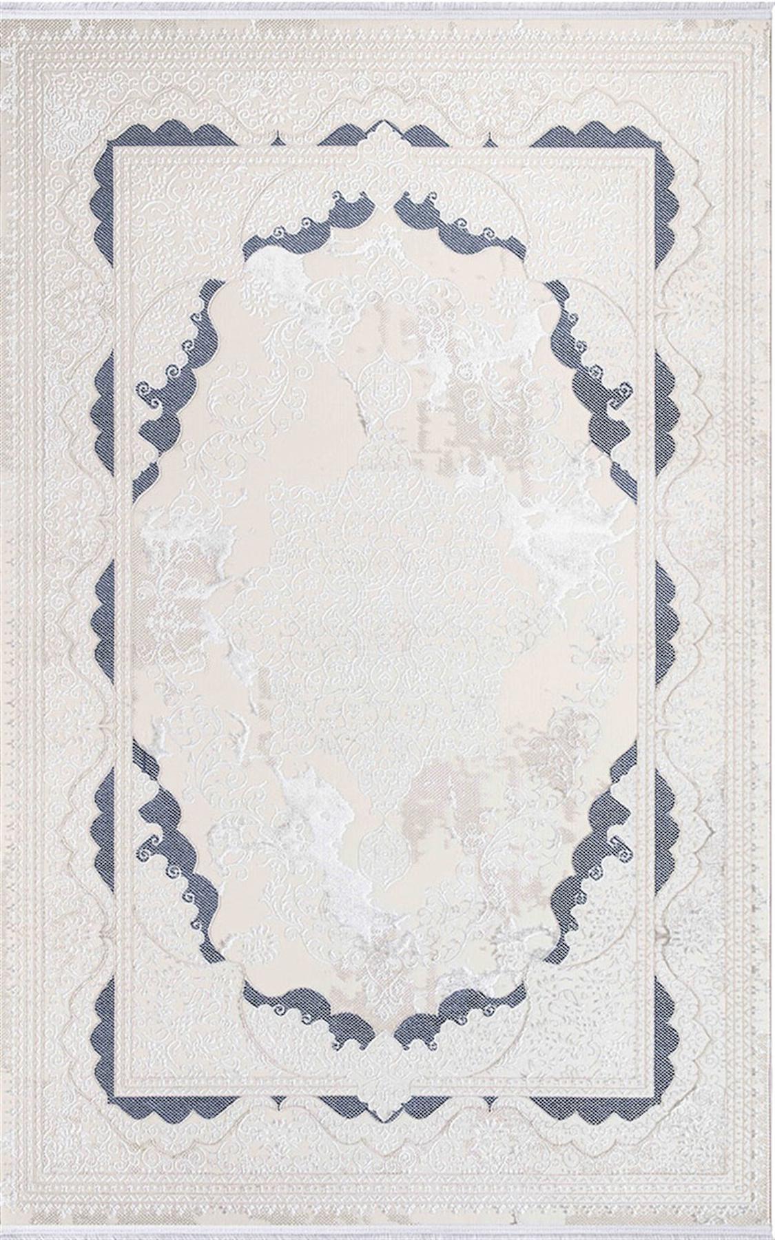 İpek Mekik Halı Sihir 17351 Krem 6 mm Polyester Toz Tutmaz Yıkanabilir Orta Kaymaz Pamuk Taban Dikdörtgen Makine Dokuma Antre-Çocuk Odası-Salon-Yatak Odası Halısı 100x200 cm