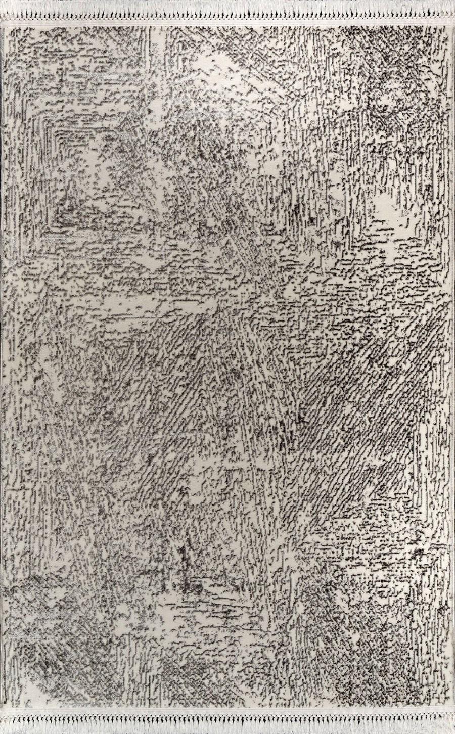 Kreasyon Halı Luna 9102 Beyaz Yıkanabilir Kalın Pamuk Taban Dikdörtgen Makine Dokuma Salon Halısı 160x233 cm