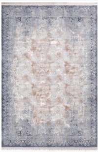 Dinarsu Arora 31885 Mavi 10 mm Akrilik Yıkanabilir Orta Kaymaz Jüt Taban Dikdörtgen Makine Dokuma Salon Halısı 120x300 cm