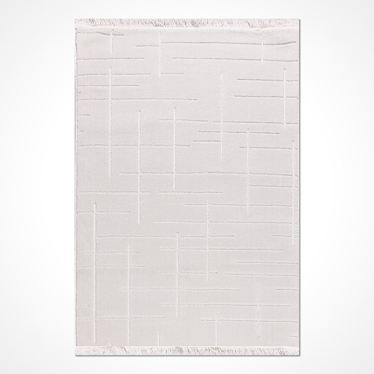Crea Halı Leyla 9336BY Krem 7 mm Polyester Toz Tutmaz Yıkanabilir Orta Soyut Temalı Dikdörtgen Makine Dokuma Salon Halısı 120x550 cm