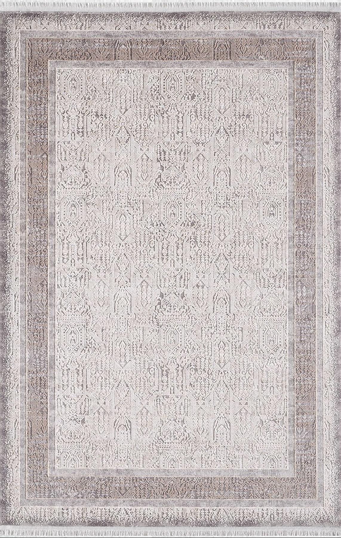 Artemis Halı Borok 02247D Krem Akrilik Yıkanabilir İnce Kaymaz Jüt Taban Dikdörtgen Makine Dokuma Salon Halısı 50x80 cm
