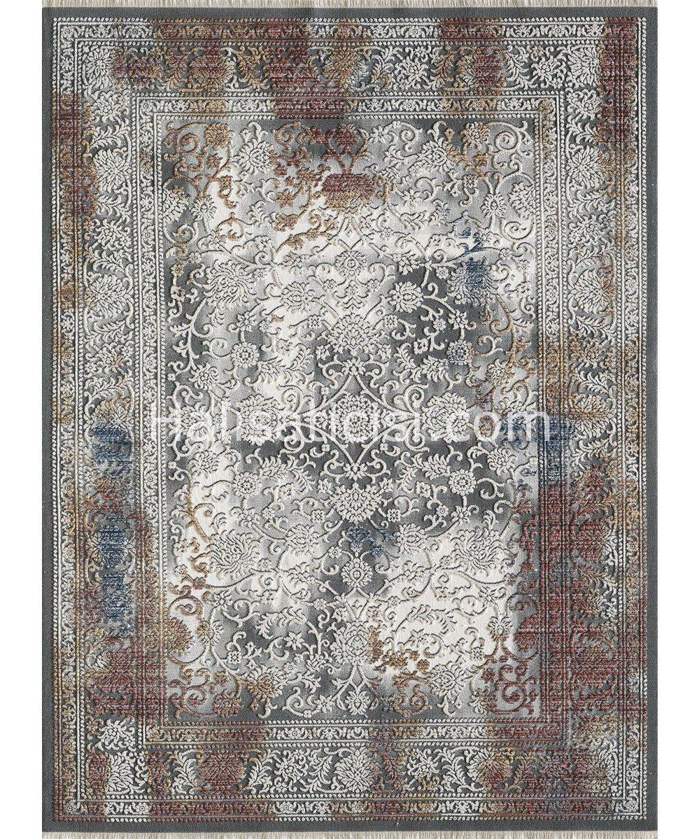 Gümüşsuyu Risus 11586 Krem 5 mm Polyester Antibakteriyel Yıkanabilir İnce Kaymaz Dikdörtgen Makine Dokuma Salon Halısı 80x200 cm
