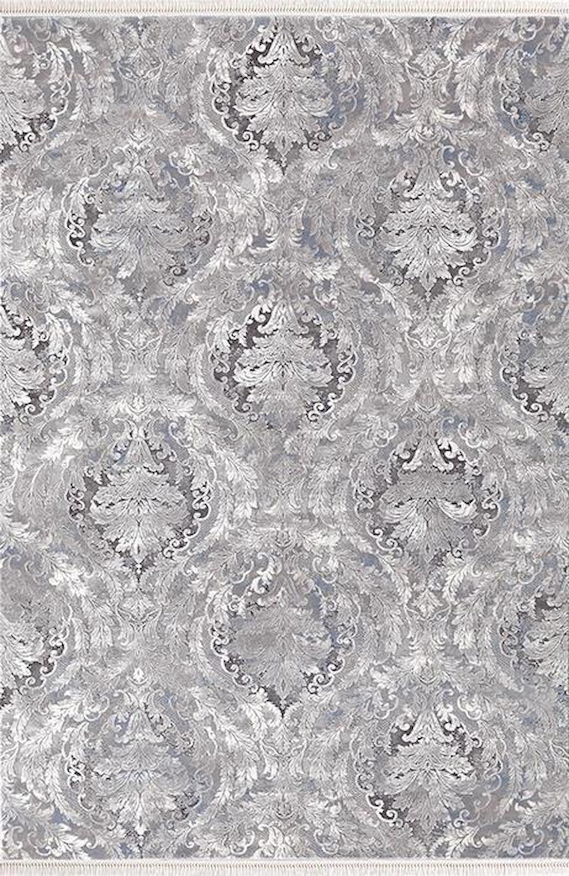 Efsane Halı 31891 Gri 8 mm Akrilik Silinebilir Yıkanabilir Orta Kaymaz Dikdörtgen Makine Dokuma Salon Halısı 100x150 cm