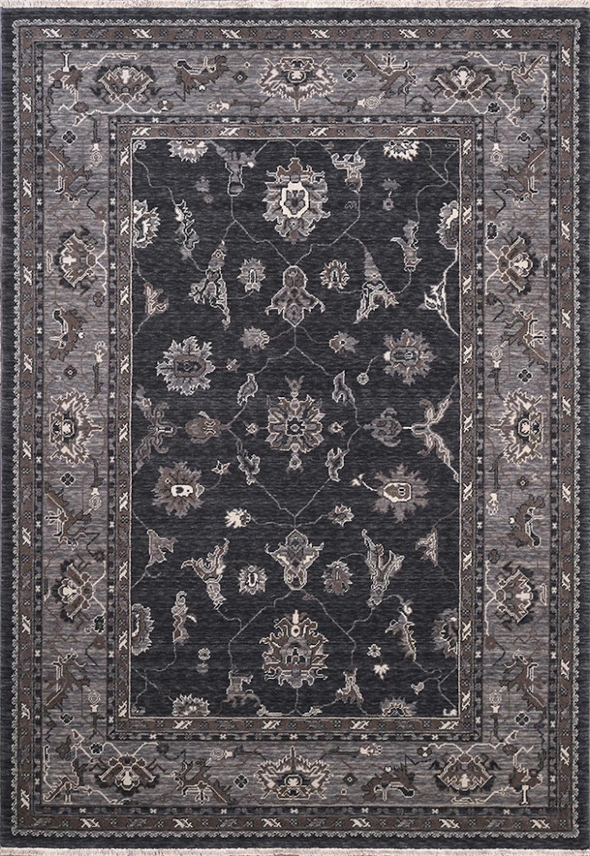 Crea Halı 8038 Gri 10 mm Bambu Yıkanabilir Orta Dikdörtgen Makine Dokuma Salon Halısı 120x180 cm