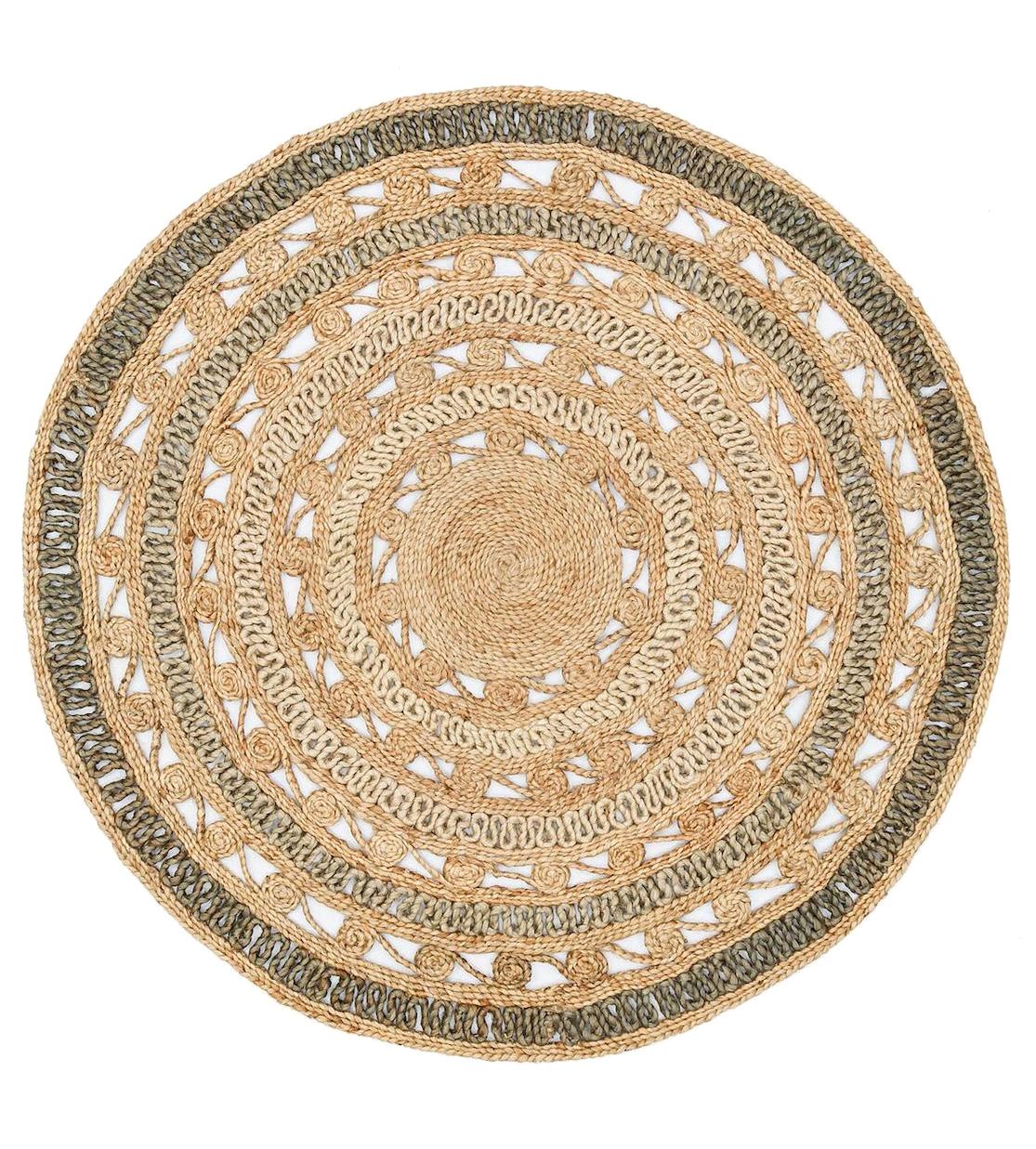 Eko Halı Solo CA106 Kahverengi 6 mm Silinebilir Yıkanabilir Orta Kaymaz Yuvarlak El Dokuması Oturma Odası-Salon Halısı 100x150 cm