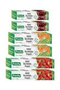 Fresh Up Küçük-Orta-Büyük Kilitli Buz Dolabı Poşeti 60 Adet