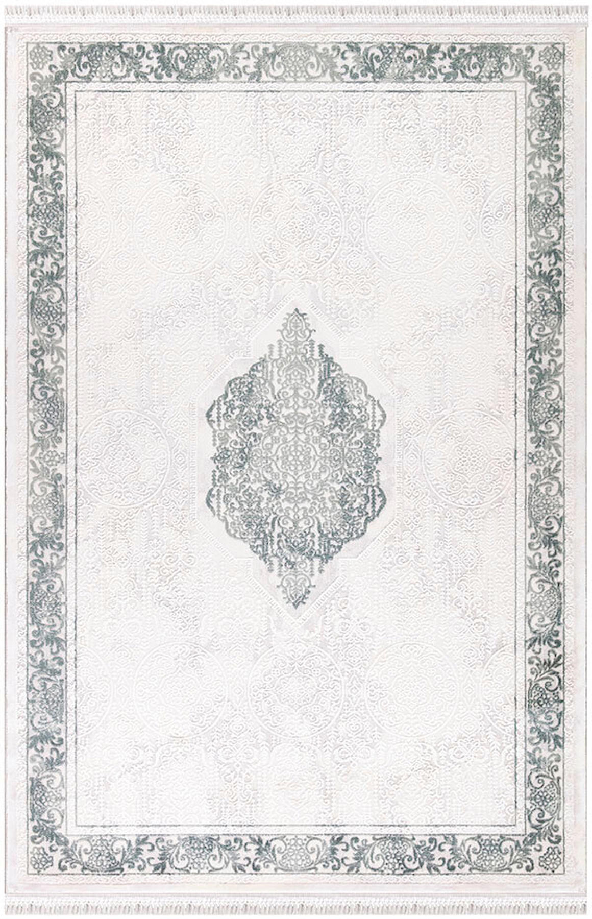İpek Home Blossom 13478 Bej-Gri 10 mm Bambu Toz Tutmaz Yıkanabilir Orta Kaymaz Pamuk Taban Dikdörtgen Makine Dokuma Antre-Çocuk Odası-Salon-Yatak Odası Halısı 200x200 cm