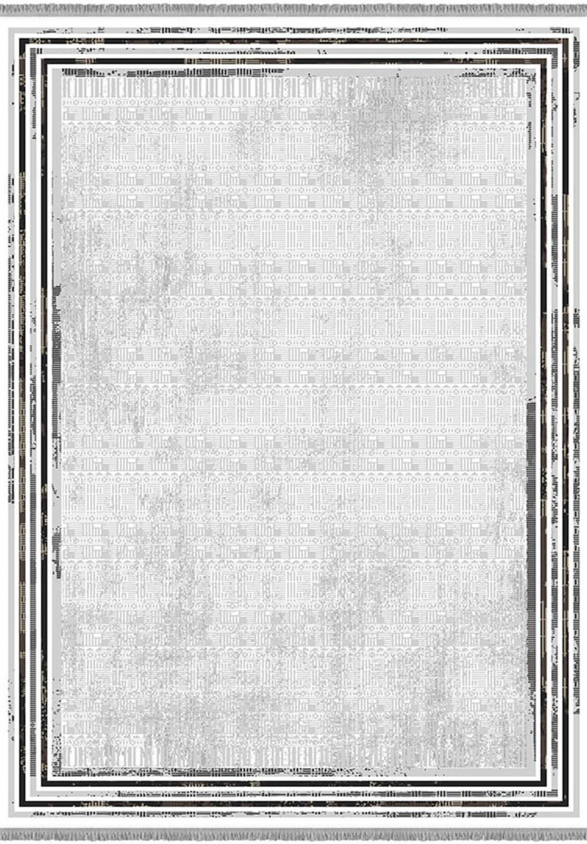 İpek Mekik Halı Roxanne 17189 Gri 8 mm Akrilik Yıkanabilir İnce Kaymaz Pamuk Taban Dikdörtgen Makine Dokuma Antre-Çocuk Odası-Salon-Yatak Odası Halısı 100x250 cm