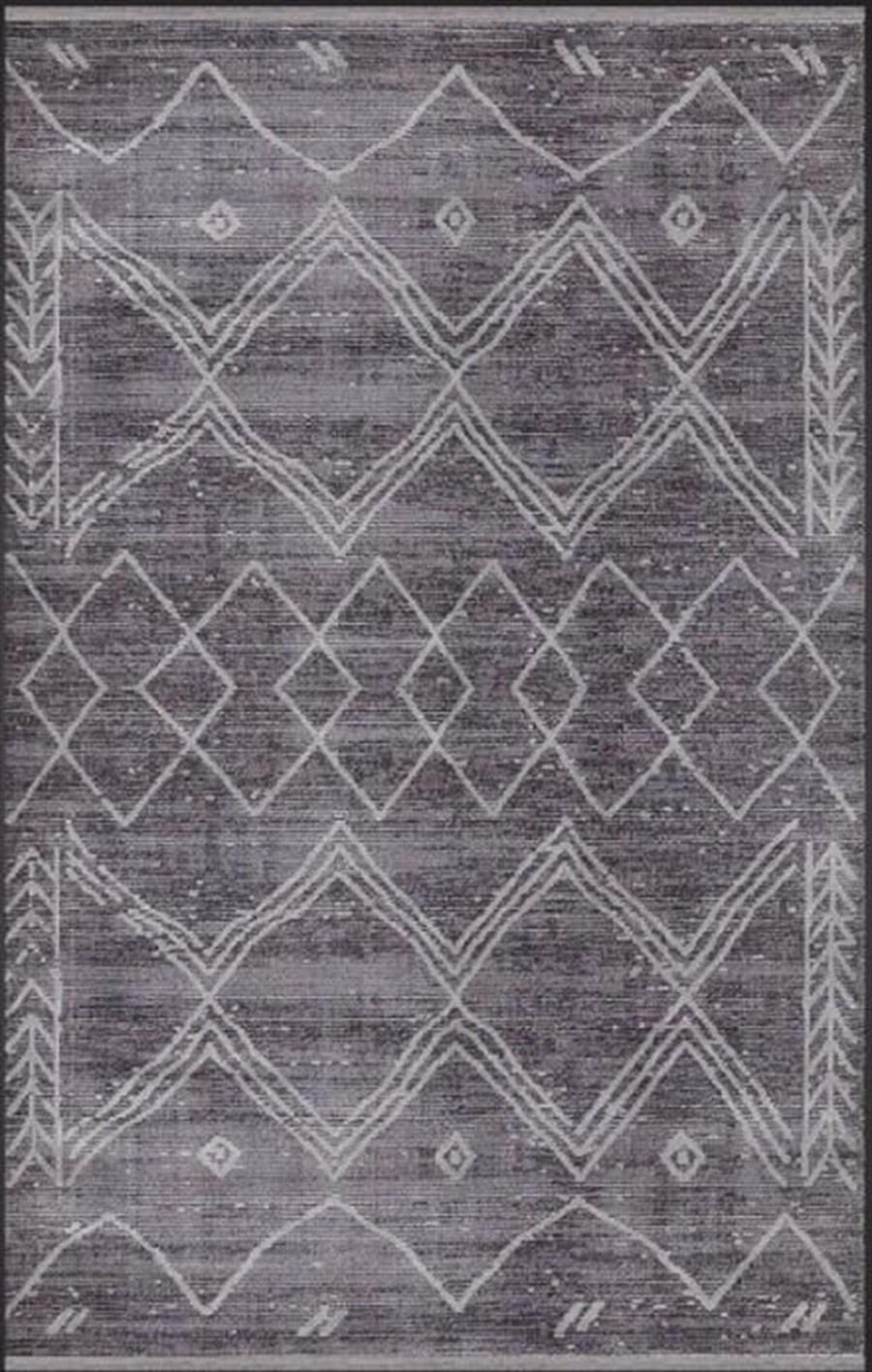 Merinos Therapy 36124 Gri 12 mm Akrilik Yumuşak Yıkanabilir Kalın Kaymaz Dikdörtgen Makine Dokuma Salon Halısı 160x230 cm