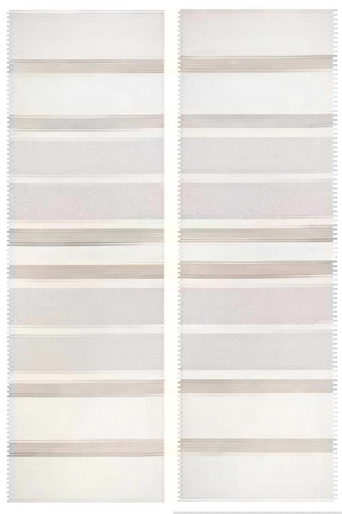 Merinos Moon Light Kahverengi - Krem 3 mm Akrilik Yıkanabilir Kalın Kaymaz Jel Taban Dikdörtgen Makine Dokuma Salon Halısı 80x200 cm