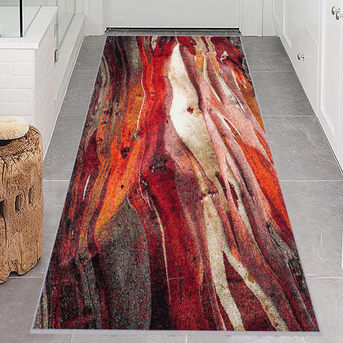 Rovigo Home RVG0636 Çok Renkli 8 mm Polyester Antibakteriyel-Leke Tutmaz-Toz Tutmaz Yıkanabilir İnce Kaymaz Dot Taban Dikdörtgen Makine Dokuma Salon Halısı 160x230 cm