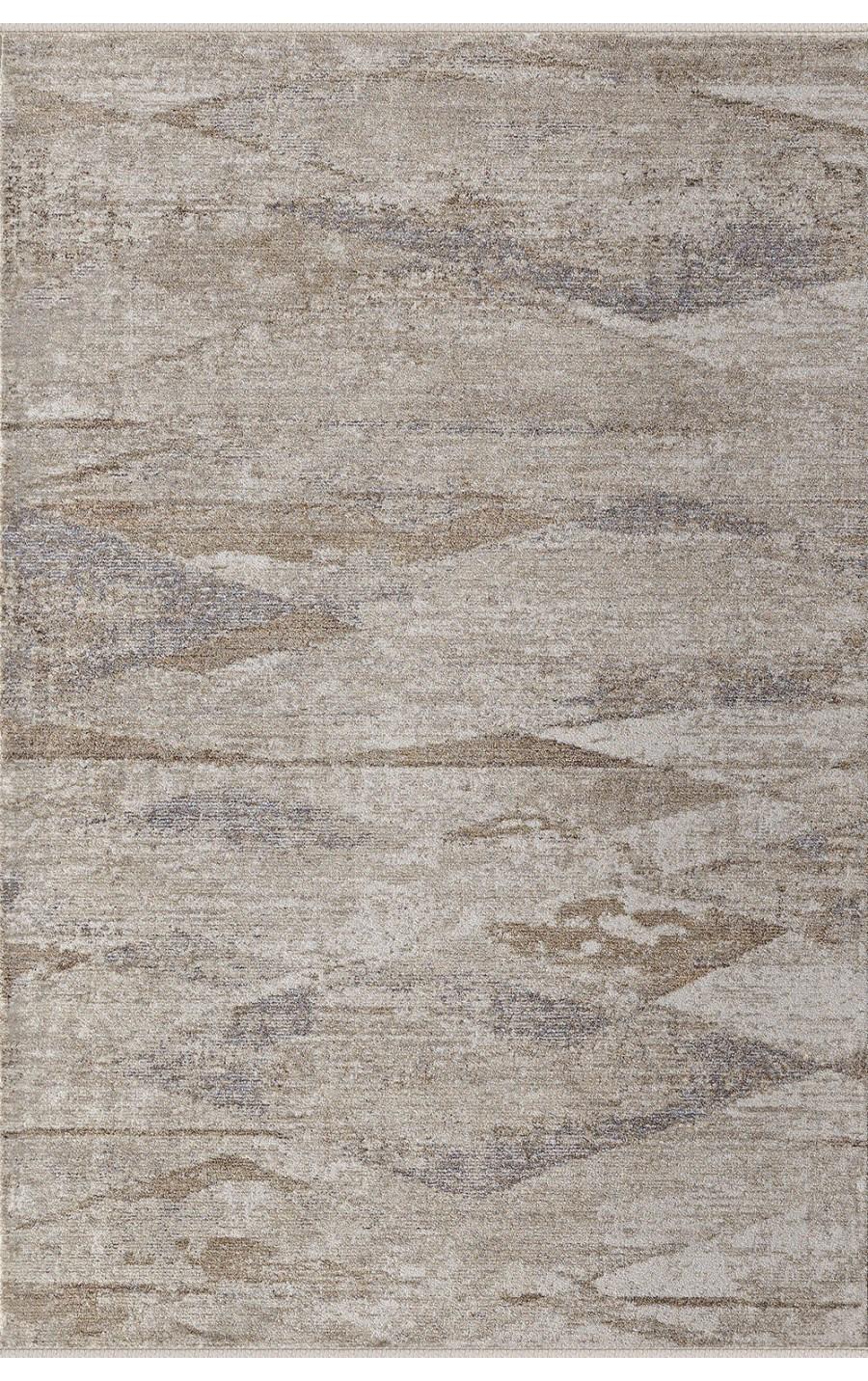 Padişah Truva Krem 10 mm Polyester Yıkanabilir İnce Kaymaz Dikdörtgen Makine Dokuma Salon Halısı 80x150 cm