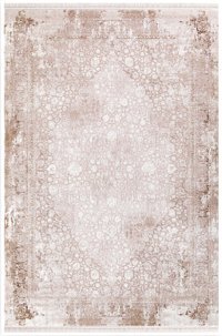 Dinarsu Arora 31886 Vizon 10 mm Akrilik Yıkanabilir Kalın Kaymaz Taban Dikdörtgen Makine Dokuma Salon Halısı 160x230 cm