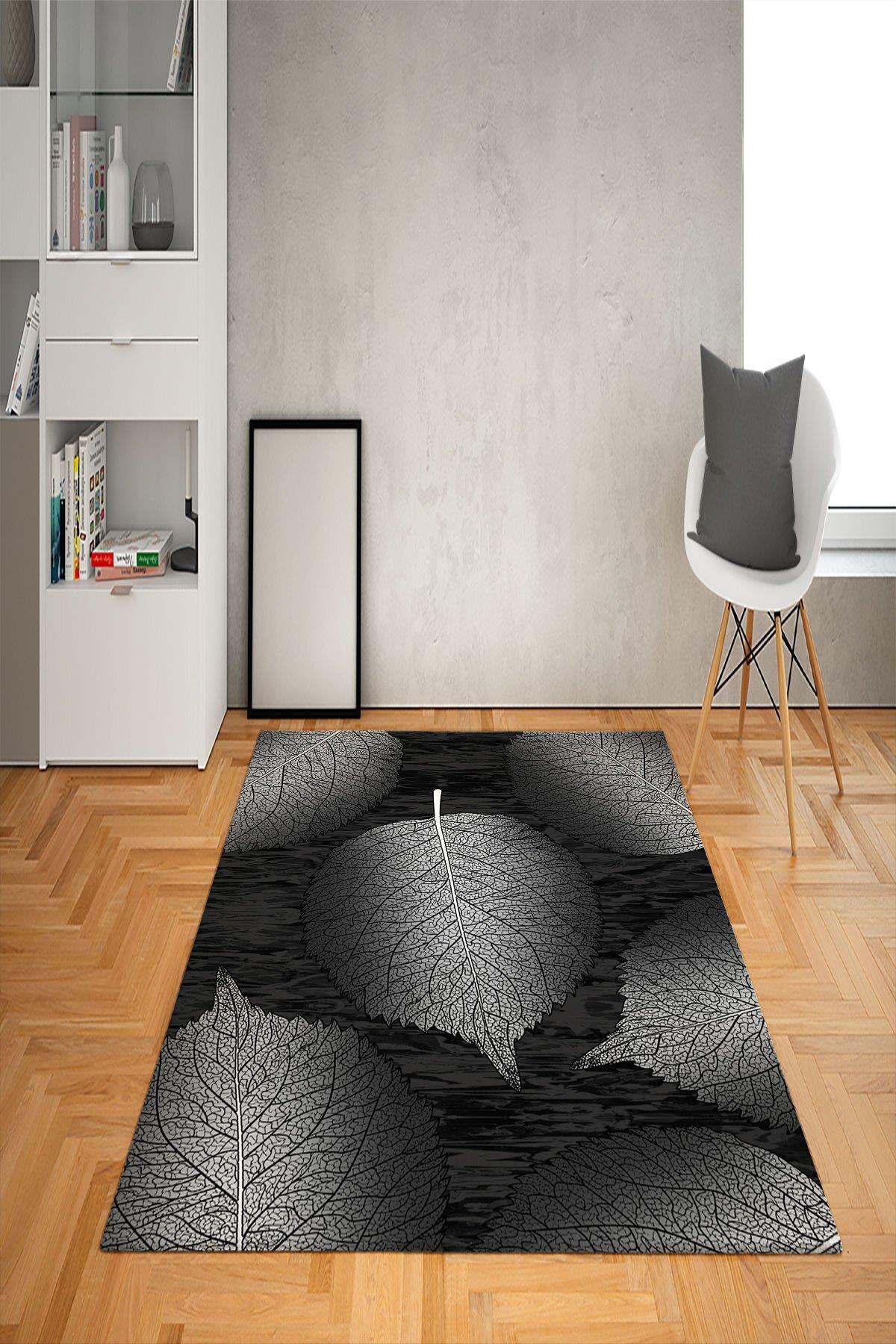 Doruklar Home Collection Füme 0.7 mm Polyester Yıkanabilir Kaymaz Taban Dikdörtgen Makine Dokuma Halı 160x235 cm