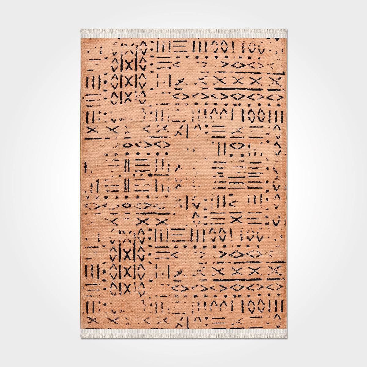 Crea Halı Vena 8013S Krem 7 mm Pamuk-Polyester Toz Tutmaz Yıkanabilir Orta Dikdörtgen Makine Dokuma Salon Halısı 160x230 cm
