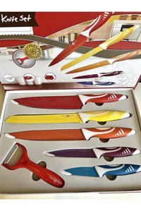 MozzArt Süper Lüks Profesyonel Swiss Koch 6 Parça Isviçre Bıçak Seti
