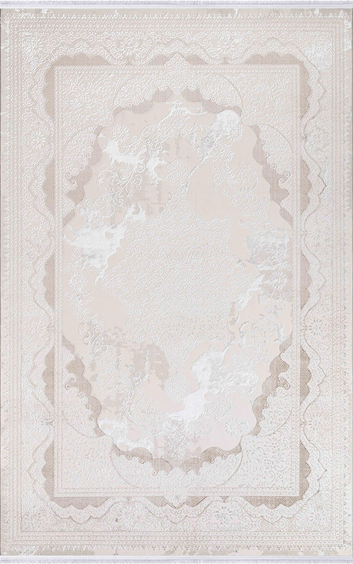 İpek Home Sihir 17301 Krem 6 mm Polyester Yıkanabilir İnce Kaymaz Pamuk Taban Dikdörtgen Makine Dokuma Antre-Çocuk Odası-Salon-Yatak Odası Halısı 100x300 cm