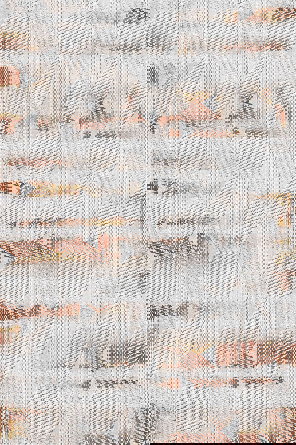 Enti Halı Rapsodi 3724 Çok Renkli 11 mm Akrilik Silinebilir Yıkanabilir Orta Dikdörtgen Makine Dokuma Salon Halısı 140x200 cm