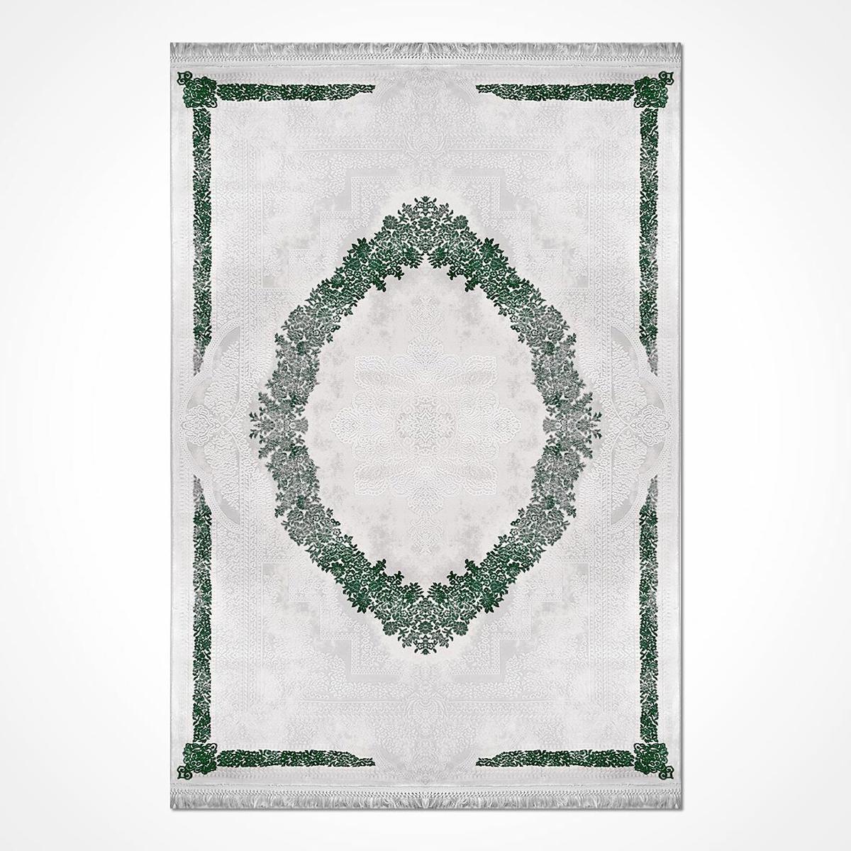 Crea Halı Galaxy 13479K Krem 11 mm Akrilik-Bambu Toz Tutmaz Yıkanabilir Orta Dikdörtgen Makine Dokuma Salon Halısı 80x700 cm