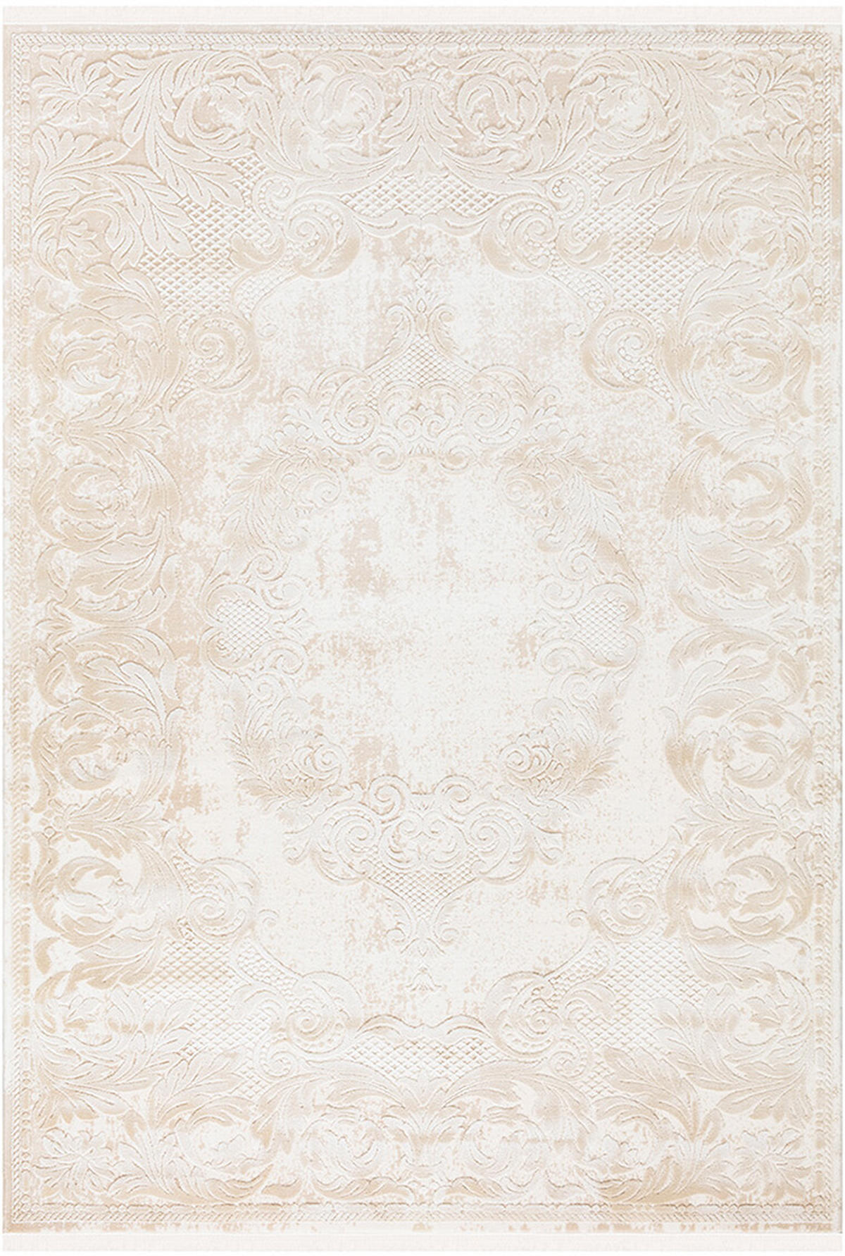 İpek Home Sardes 6101A Krem 10 mm Akrilik Yıkanabilir Orta Kaymaz Pamuk Taban Dikdörtgen Makine Dokuma Antre-Çocuk Odası-Salon-Yatak Odası Halısı 160x230 cm