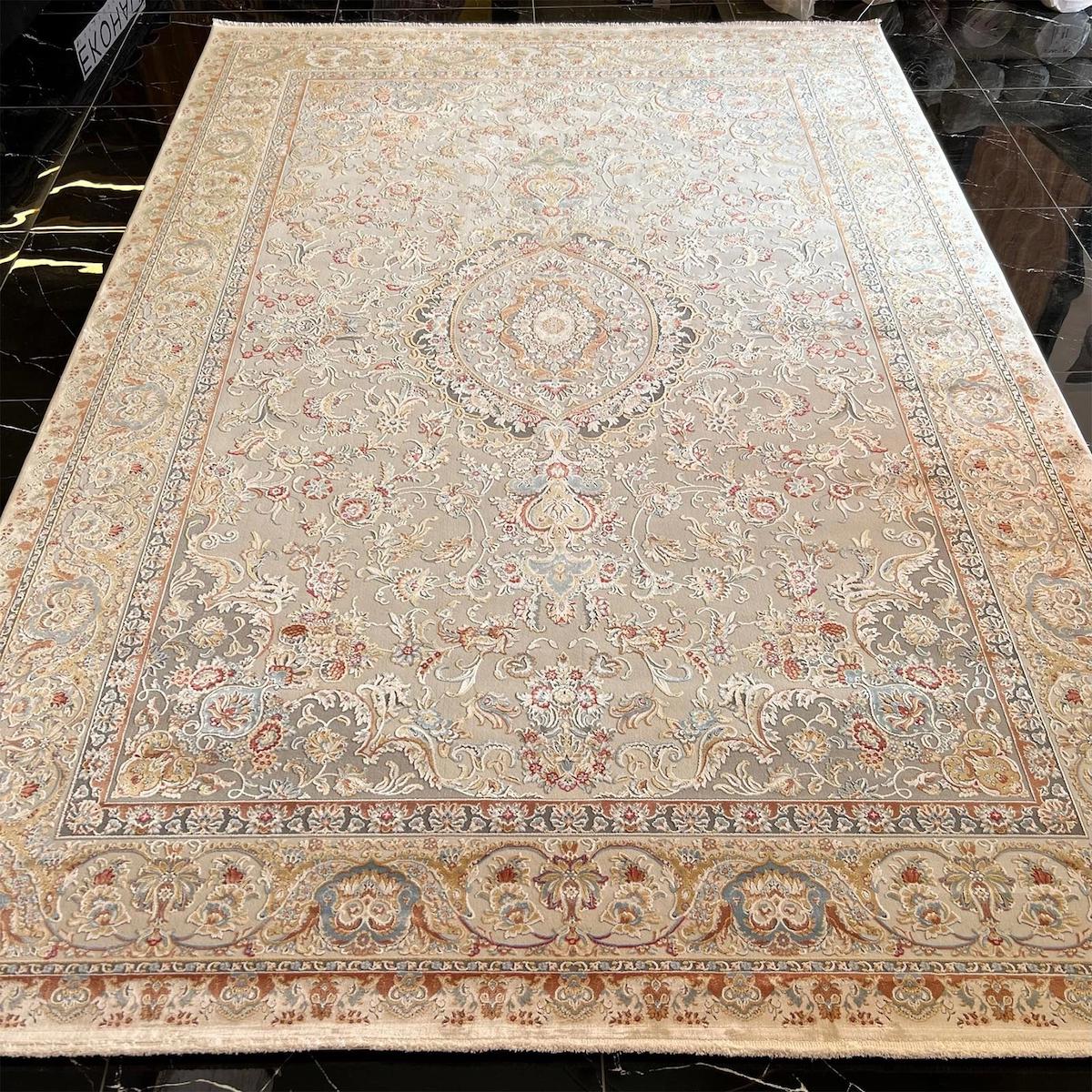 Sanat Halı Lagos 3768 Çok Renkli 7 mm Pamuk Antibakteriyel Yıkanabilir Kalın Kaymaz Lateks Taban Dikdörtgen Makine Dokuma Salon Halısı 80x150 cm