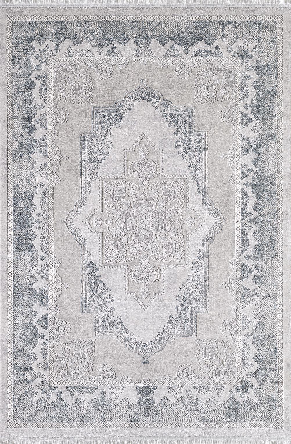 Gümüşsuyu Legro 11576 Çok Renkli 8 mm Akrilik Yumuşak Yıkanabilir İnce Kaymaz Dikdörtgen Makine Dokuma Salon Halısı 140x200 cm