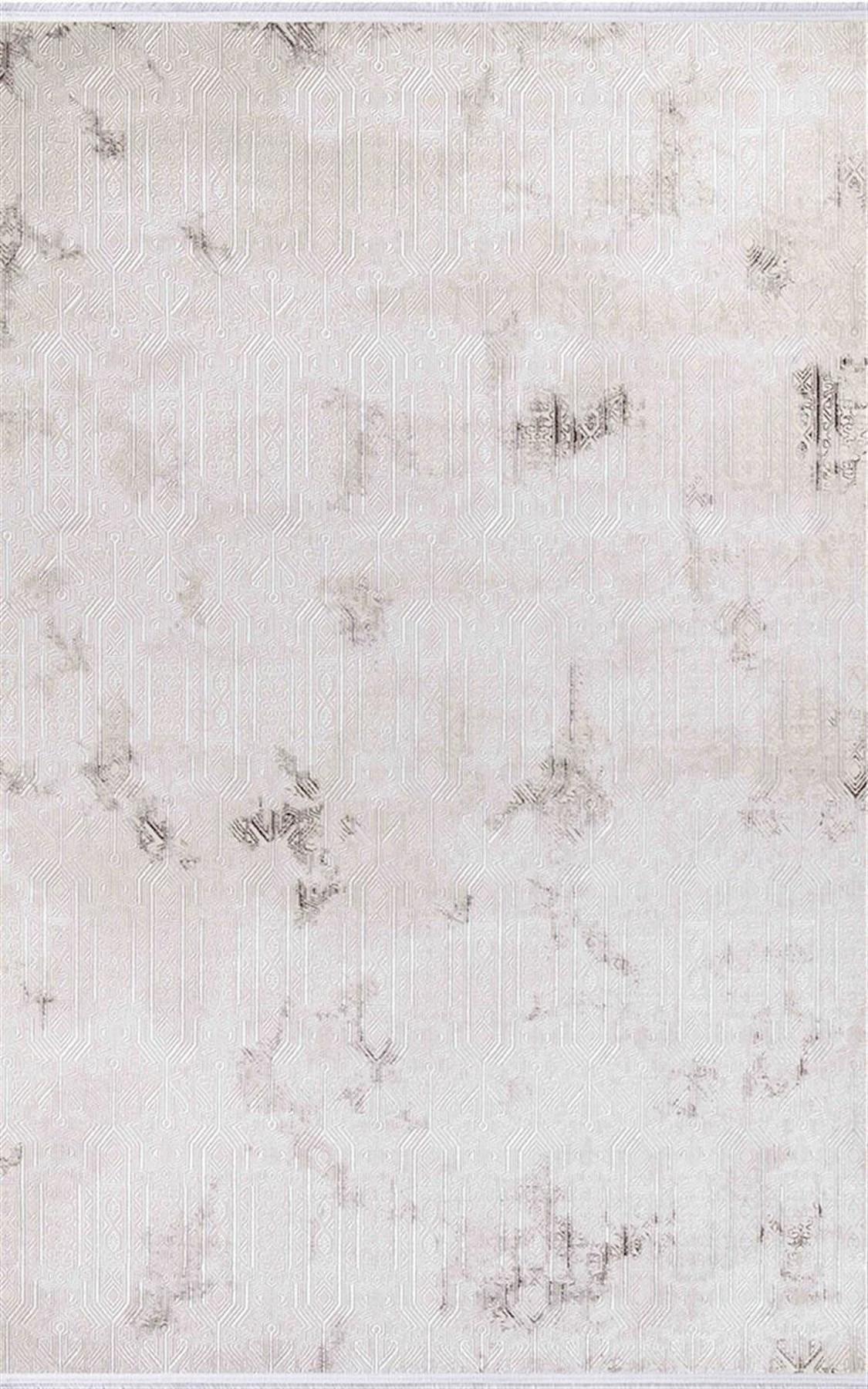 İpek Mekik Halı Sihir 17303 Krem 6 mm Akrilik Yıkanabilir İnce Kaymaz Pamuk Taban Dikdörtgen Makine Dokuma Antre-Çocuk Odası-Salon-Yatak Odası Halısı 80x500 cm