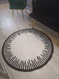 Doruklar Home Collection Krem 0.8 mm Mikropolyester Yıkanabilir Kaymaz Taban Dikdörtgen Makine Dokuma Halı 200x290 cm