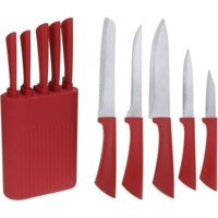Koopman Blok Bıçak Set Kırmızı 6 Parça
