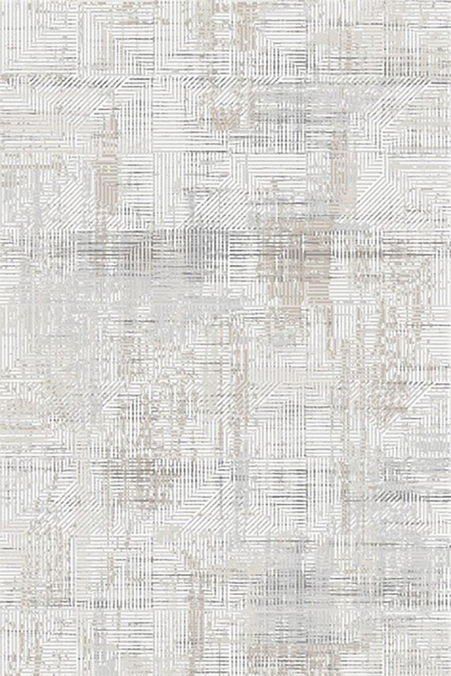 Kreasyon Halı Vavien 1378 Gri 8 mm Polyester Yalıtıma Yardımcı Yıkanabilir İnce Kaymaz Pamuk Taban Dikdörtgen Salon Halısı 80x150 cm