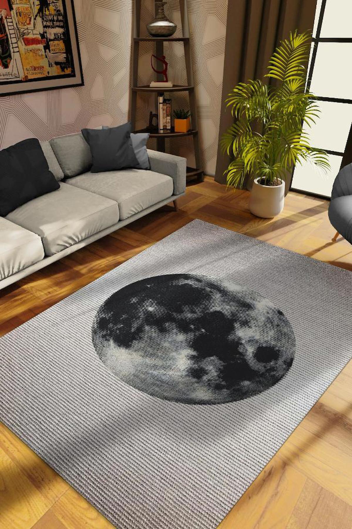 Homshtag Dolunay Krem 4 mm Pamuk Antistatik Yıkanabilir İnce Kaymaz Dikdörtgen Makine Dokuma Genç Odası Halısı 60x100 cm