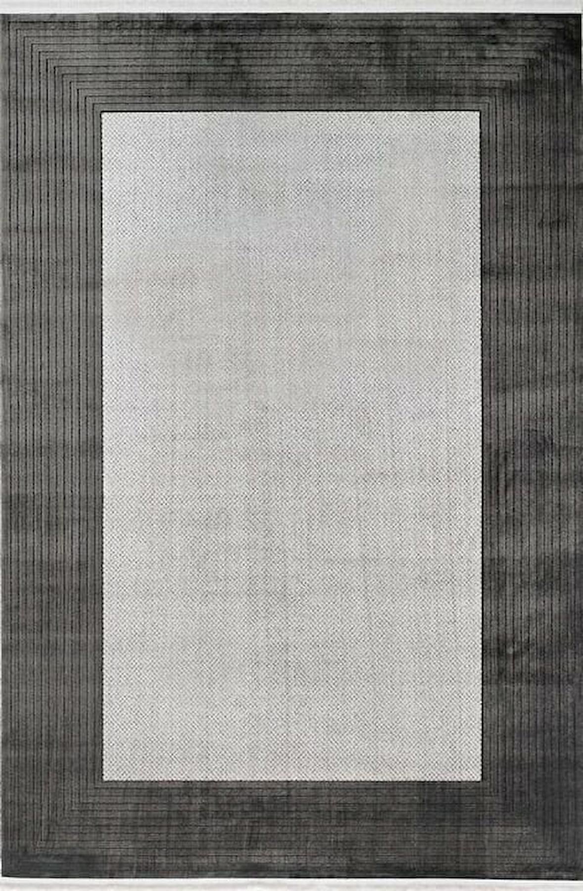 Gümüşsuyu Tierra 12885 Antrasit 7 mm Polyester Toz Tutmaz Yıkanabilir İnce Kaymaz Dikdörtgen Makine Dokuma Salon Halısı 300x400 cm
