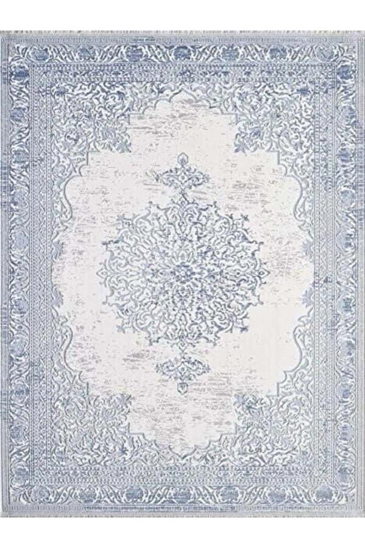 Gümüşsuyu Matisse 11329 Krem 6 mm Pamuk Toz Tutmaz Yıkanabilir İnce Kaymaz Dikdörtgen Makine Dokuma Salon Halısı 156x230 cm