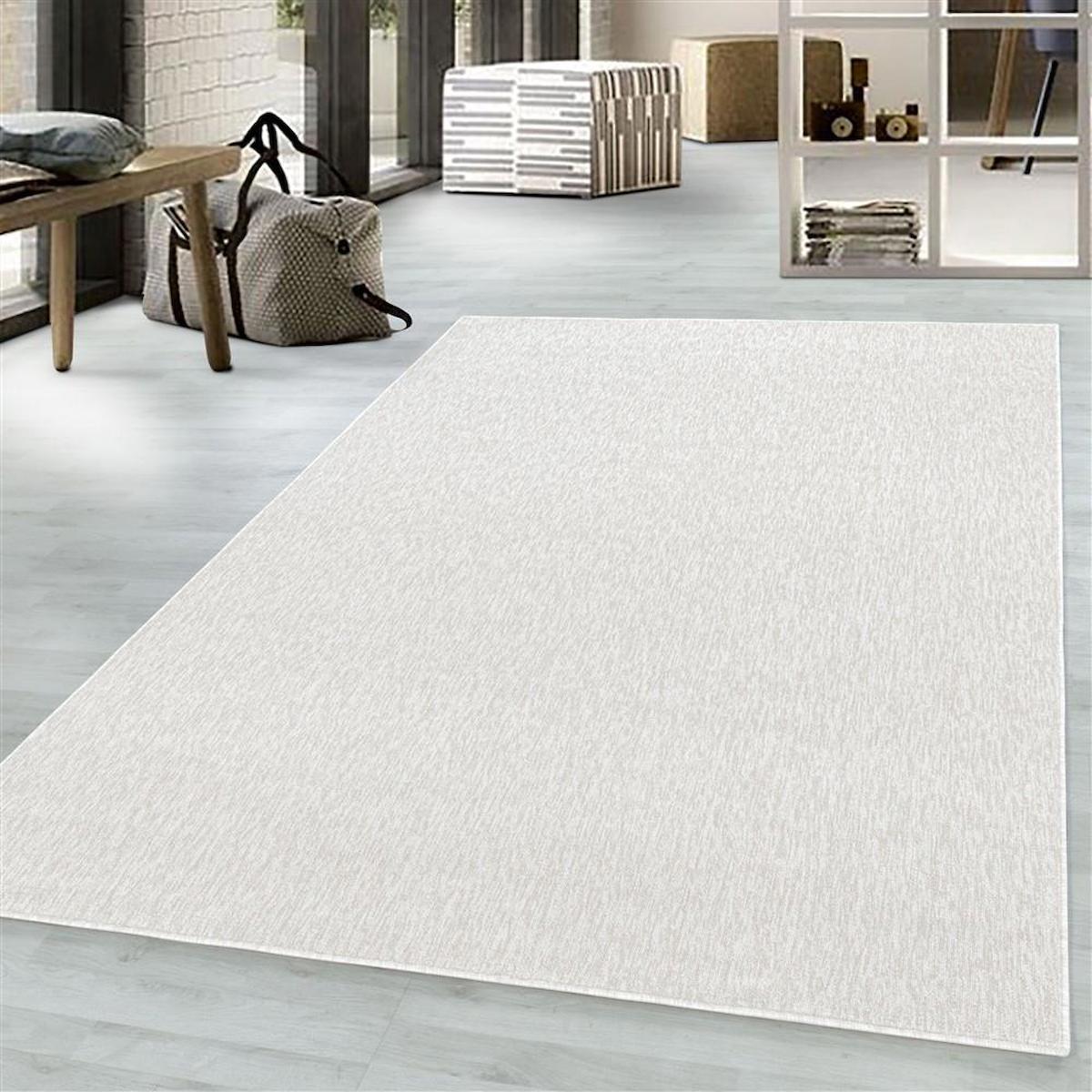 Red Halı Krem 4 mm Polipropilen Yıkanabilir Dikdörtgen Makine Dokuma Halı 120x180 cm