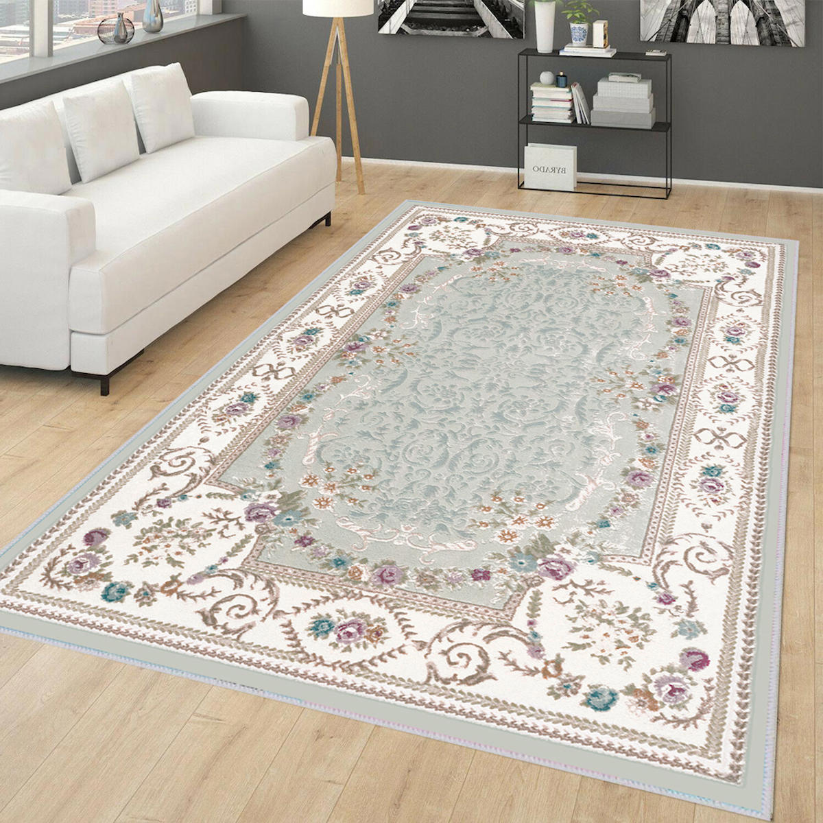 Rovigo Home RVG0274 Çok Renkli 8 mm Polyester Antibakteriyel-Leke Tutmaz-Toz Tutmaz Yıkanabilir İnce Kaymaz Dot Taban Dikdörtgen Makine Dokuma Salon Halısı 80x500 cm
