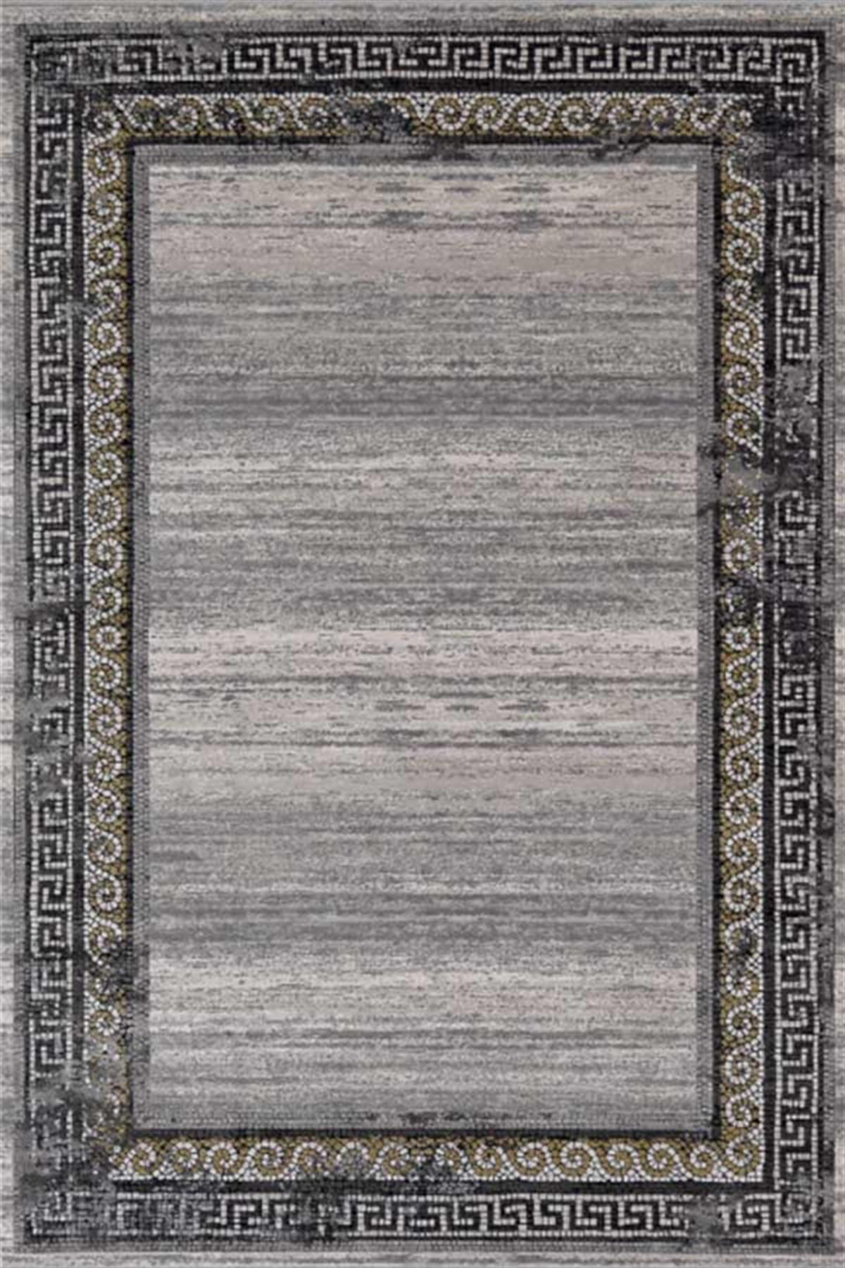 Padişah Santo 34680 Gri 10 mm Akrilik Yumuşak Yıkanabilir İnce Kaymaz Dikdörtgen Makine Dokuma Salon Halısı 200x290 cm