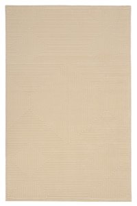 Alpina Home Dolce Bej 7 mm Polyester Yıkanabilir İnce Kaymaz Jüt Taban Dikdörtgen Makine Dokuma Salon Halısı 75x150 cm