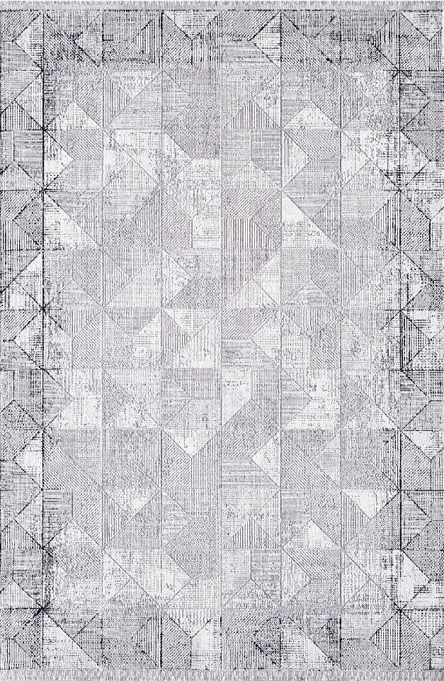 Pierre Cardin La Vita QT09B Çok Renkli 7 mm Akrilik Yumuşak Yıkanabilir İnce Kaymaz Geometrik Dikdörtgen Makine Dokuma Salon Halısı 80x350 cm