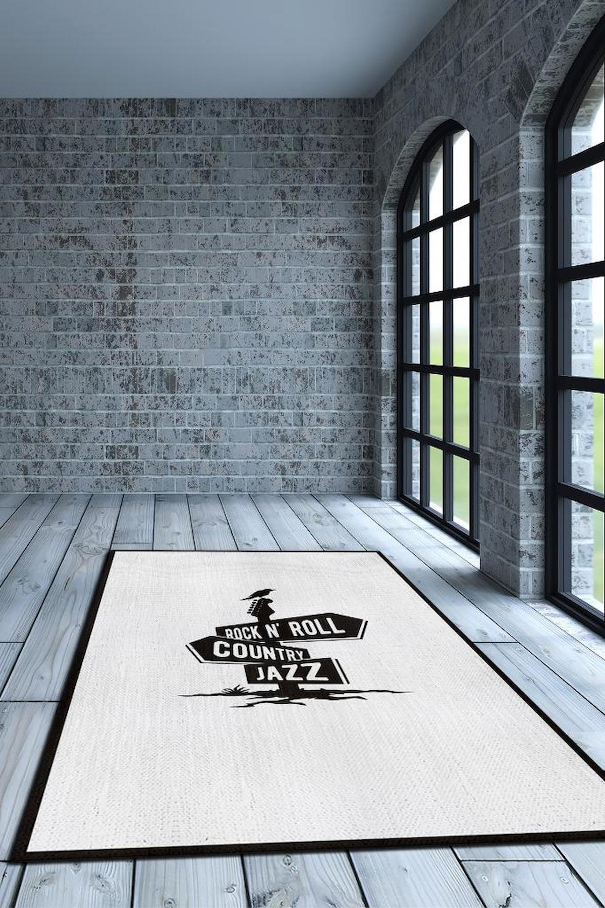 Homshtag Krem 4 mm Pamuk Antistatik Yıkanabilir İnce Kaymaz Dikdörtgen Makine Dokuma Genç Odası Halısı 160x233 cm