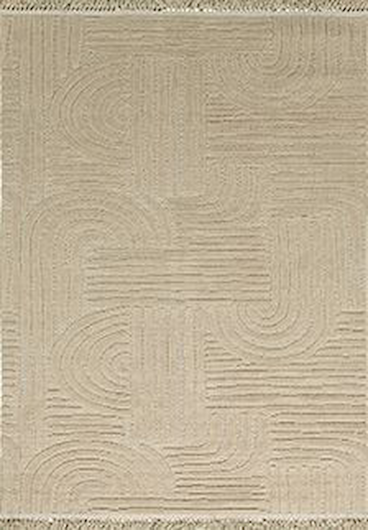 Crea Halı Tuana TY03 Krem 9 mm Polyester Toz Tutmaz Yıkanabilir Orta Dikdörtgen Makine Dokuma Salon Halısı 120x180 cm