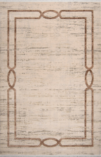 Kreasyon Halı Biblos 9316 Vizon Yıkanabilir Kalın Pamuk Taban Dikdörtgen Makine Dokuma Salon Halısı 180x180 cm
