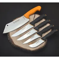 Platinium Seri Şef, Kasap, Mutfak, Kurban Bıçak Seti (5 Parça) - Renkli