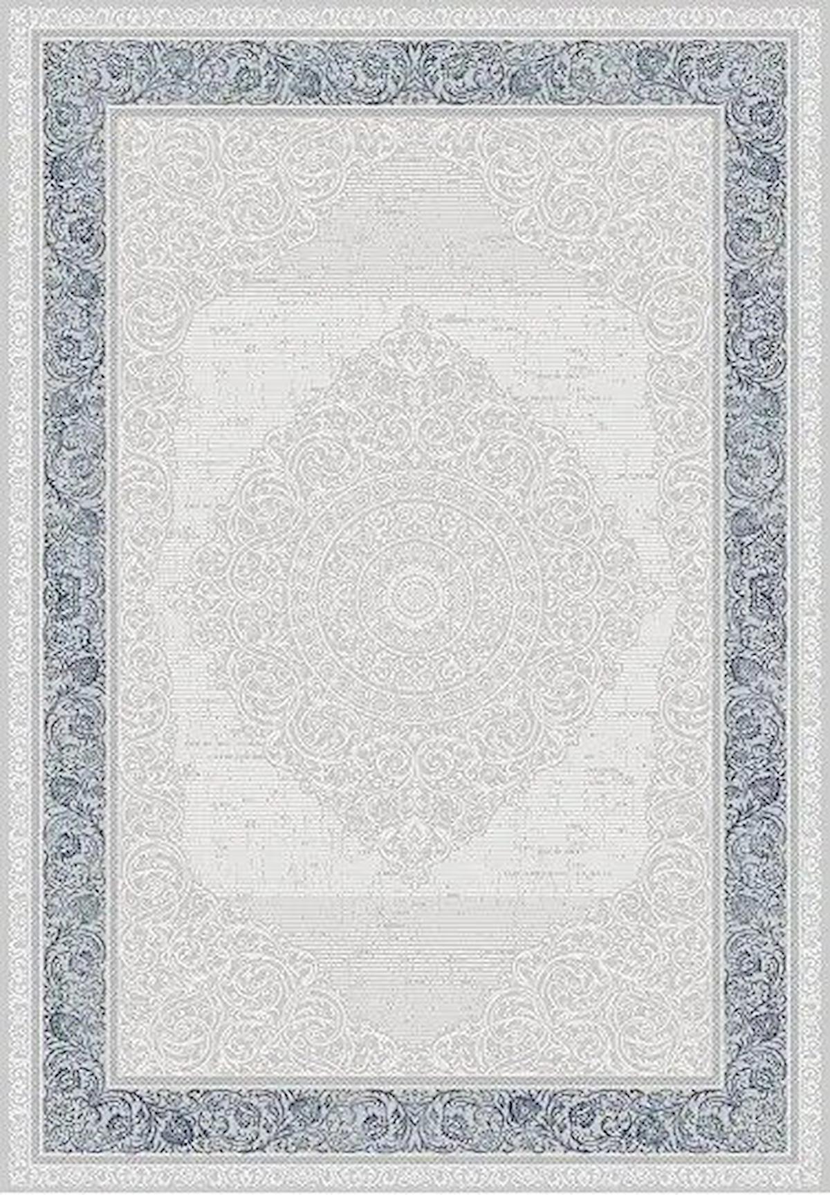 Kreasyon Halı A0194 Krem 9 mm Akrilik Yıkanabilir Kalın Pamuk Taban Dikdörtgen Makine Dokuma Salon Halısı 150x233 cm