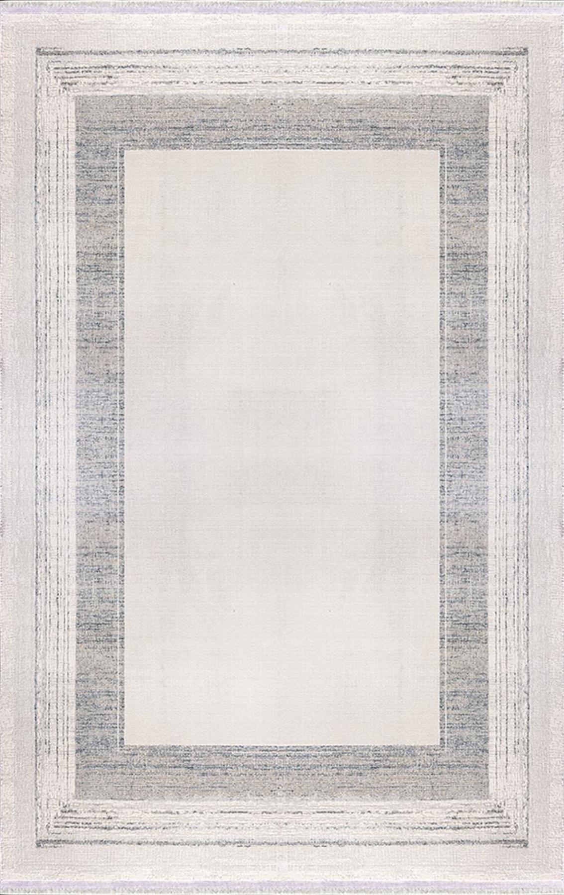 Merinos Lion 62744 Mavi 5 mm Polyester Antibakteriyel Yıkanabilir Kalın Kaymaz Dikdörtgen Makine Dokuma Salon Halısı 160x230 cm